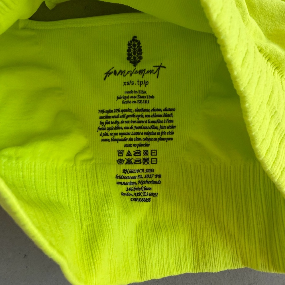 FP Movement by Free People chartreuse Sports Bra - Picture 3 of 3